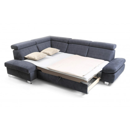 Gala Happy Sectional with Bed and Storage Left - Gray