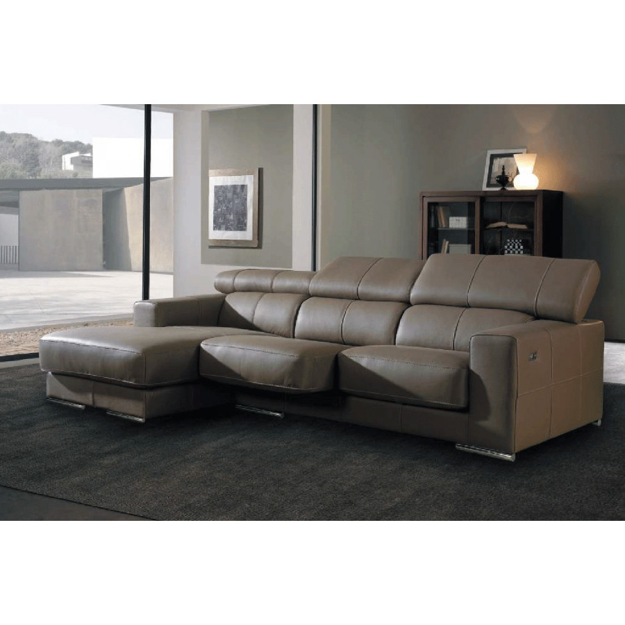 Gamamobel - Catai Left Facing L-Shaped Corner Sofa Chaice in Lux Leather