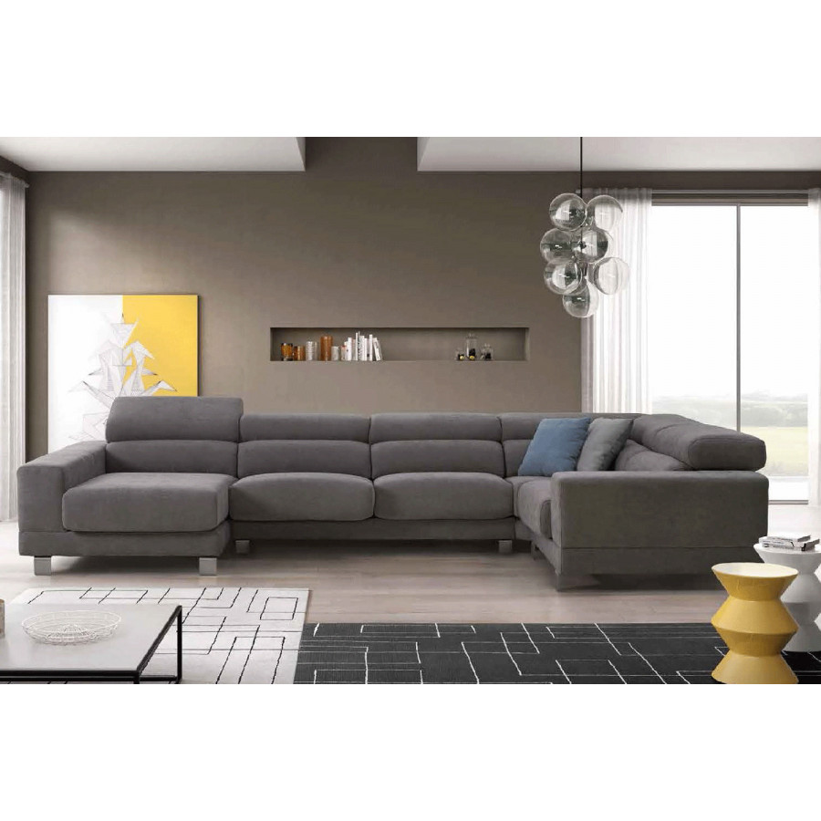 Gamamobel Brando Square Arms Right Facing Sectional - Series 9 Fabric