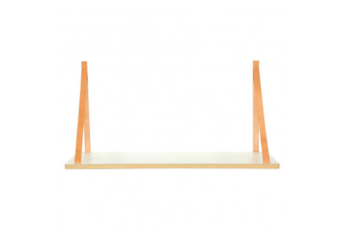 GFURN™ Edge Shelf With Leather Rope - White