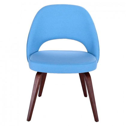GFURN Sienna Executive Side Chair - Light Blue/Walnut
