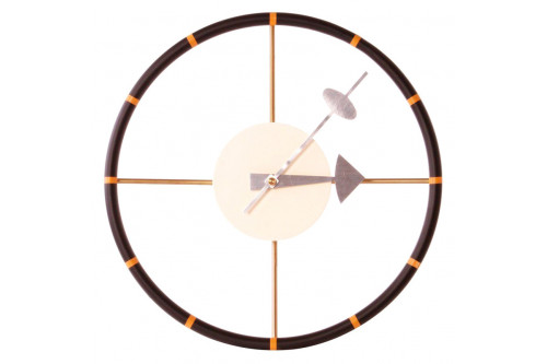 GFURN™ Steering Wheel Clock - Brown/Gold