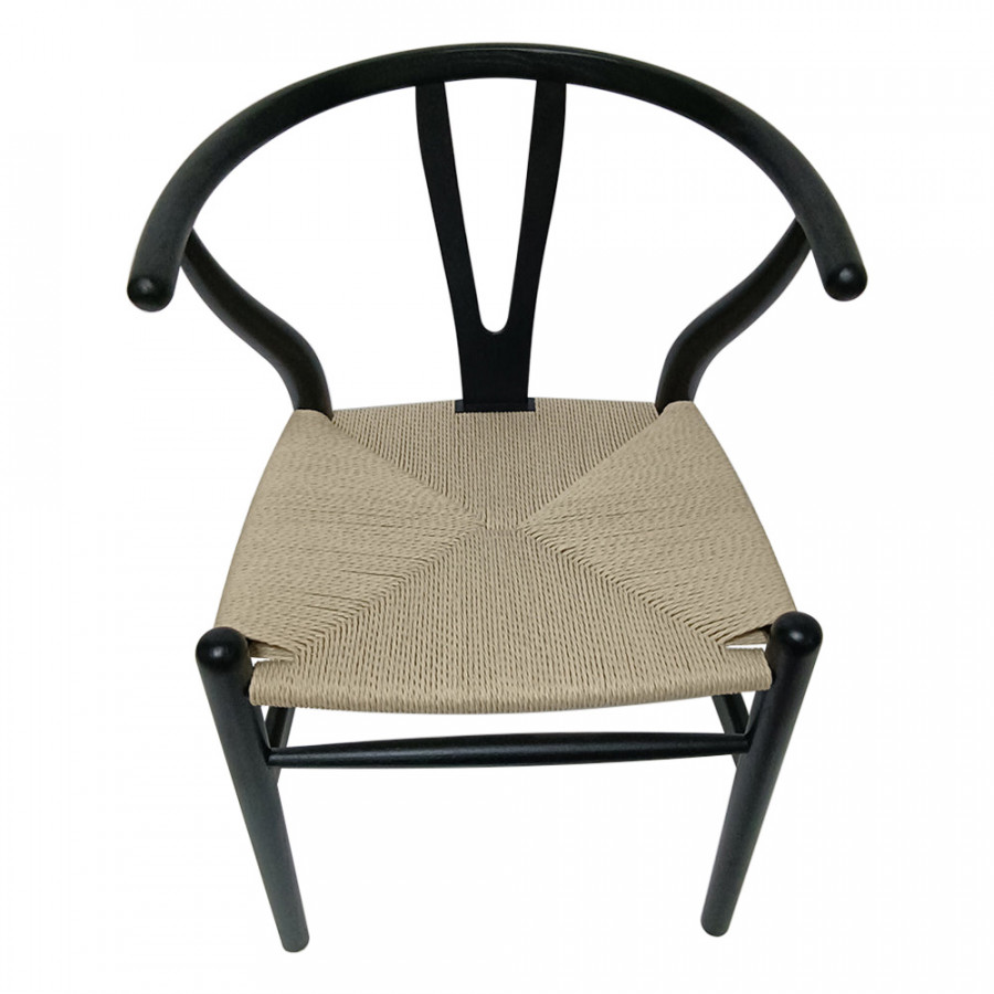 GFURN Dagmar Chair - Black/Natural Cord