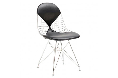 GFURN™ Eiffel Triangle Wire Chair - Black/Chrome