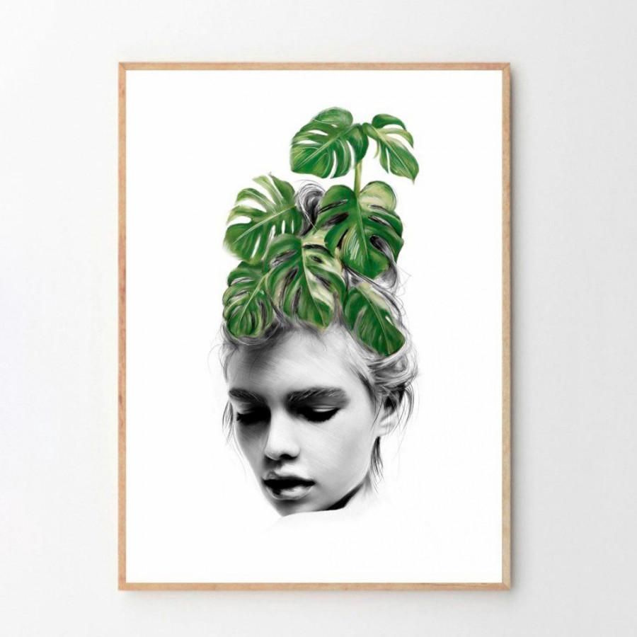 GFURN Monstera Print - Colorful, 50 x 70cm
