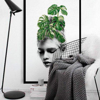 GFURN Monstera Print - Colorful, 50 x 70cm