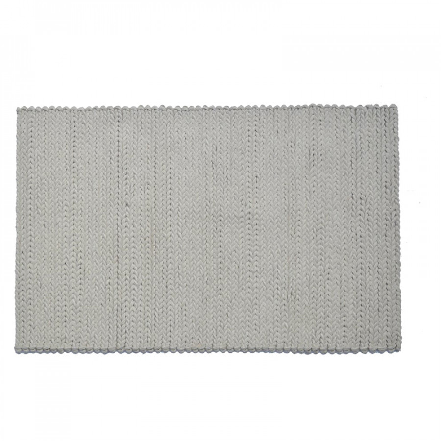 GFURN - Arin Handmade Wool Braided Rug in Gray