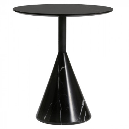 GFURN Cosette Marble Side Table - Black, 50cm