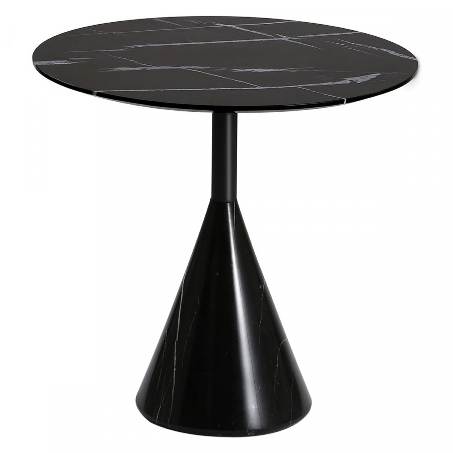 GFURN Cosette Marble Side Table - Black, 60cm