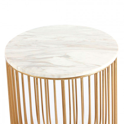 GFURN - Mie Side Table in Carrara Marble/Gold