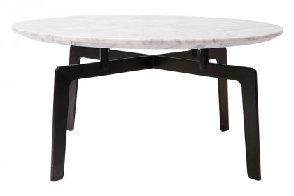 GFURN™ Asar Coffee Table - Carrara Marble/Black