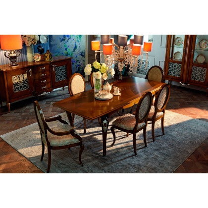 Giorgio Casa Memorie Veneziane 2 Door Sideboard With 4 Drawers - Grain / Silver
