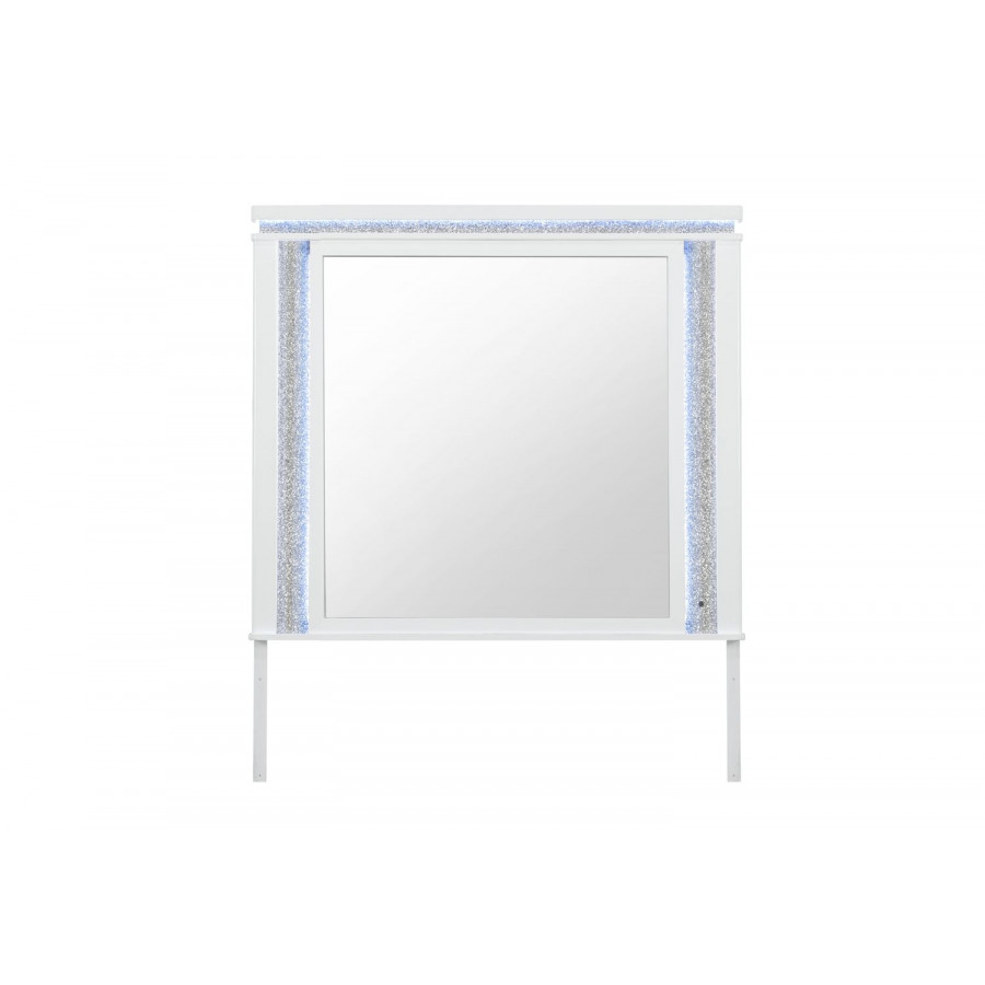 GF - Alina White Mirror With Led