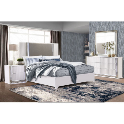 GF Aspen White Bed With Led