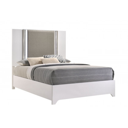 GF Aspen White Queen Bed With Led