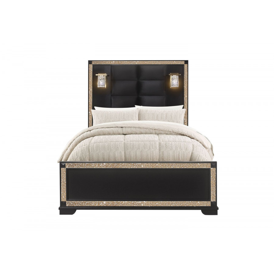 GF Blake/Gold Bed With Lamps