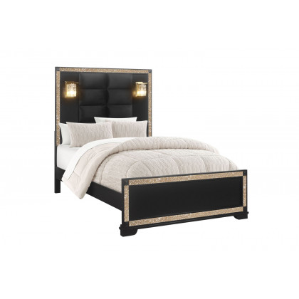 GF Blake/Gold Bed With Lamps