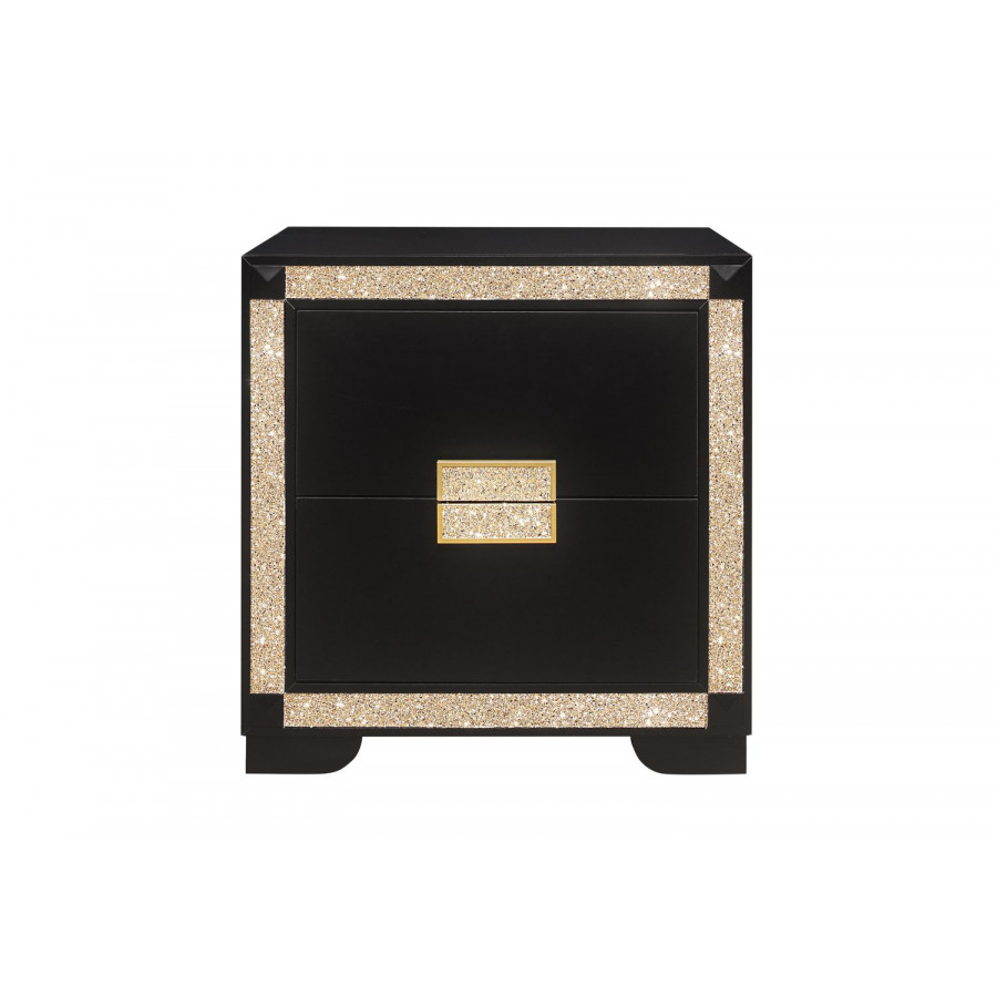 GF - Blake Black/Gold Nightstand