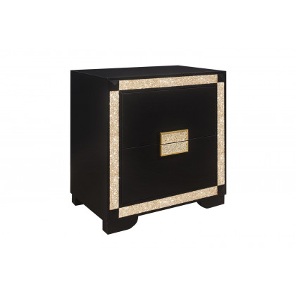 GF - Blake Black/Gold Nightstand