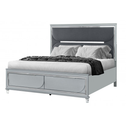 GF Caleb Silver Bed With Led