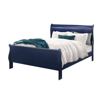 GF Charlie Blue Queen Bed Group With Led