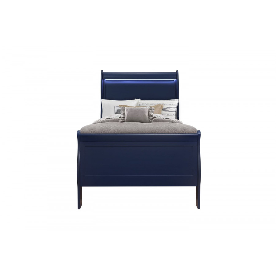 GF Charlie Blue Charlie Blue Twin Bed With Led
