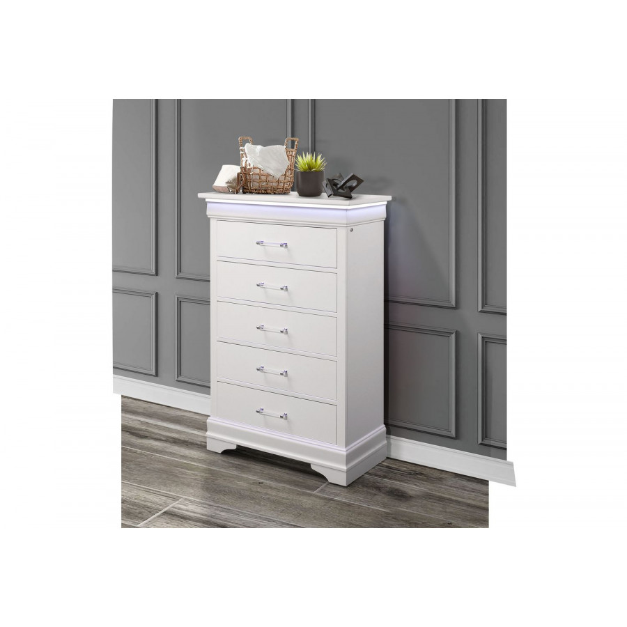 GF Charlie White Chest With Led