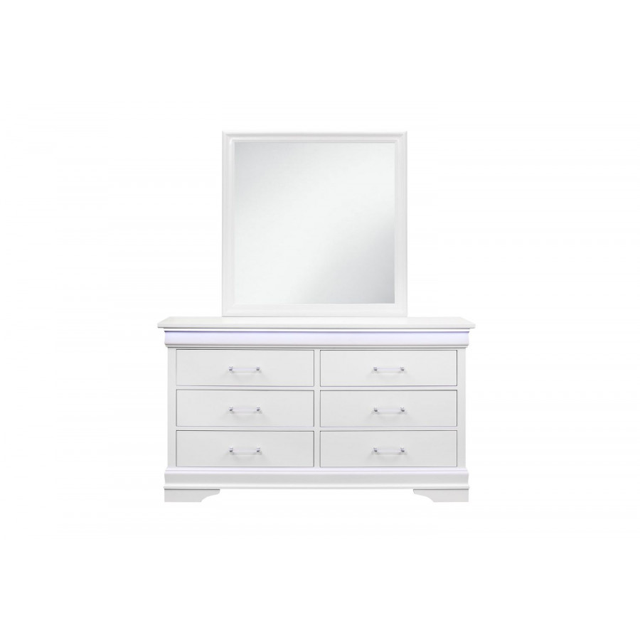 GF Charlie White Dresser With Led