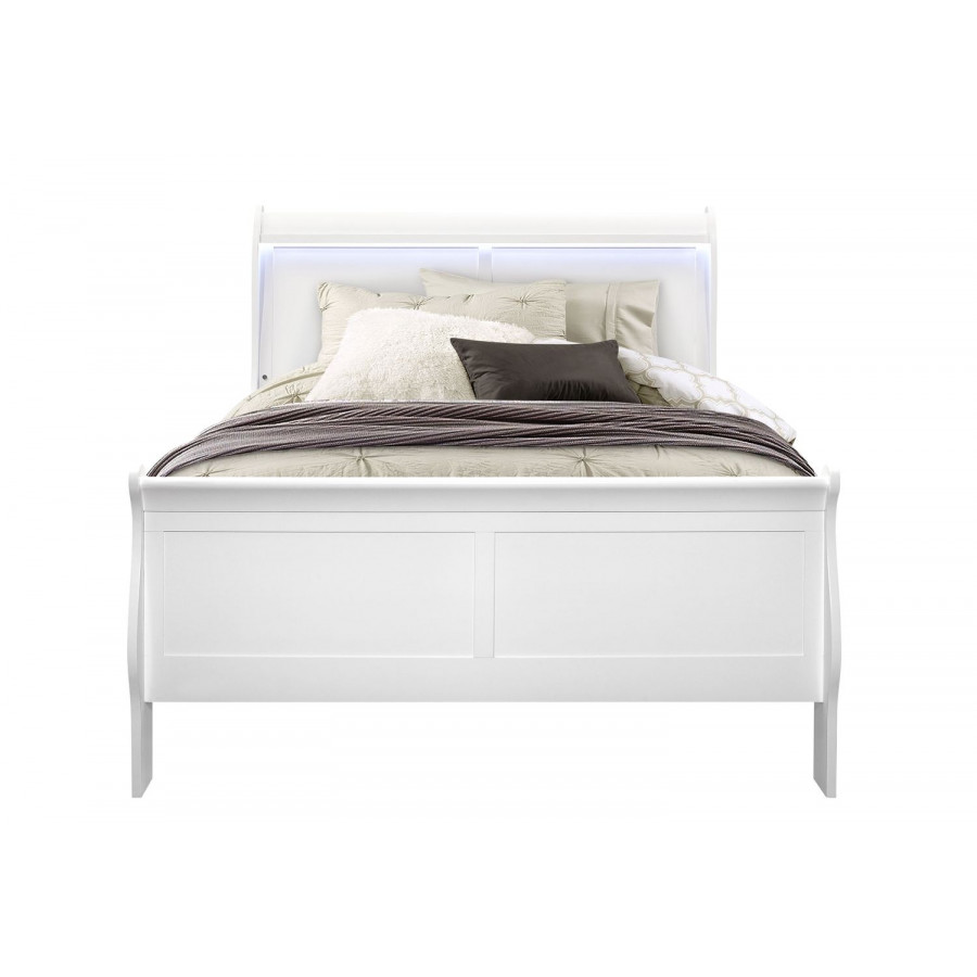 GF Charlie White Full Bed With Led
