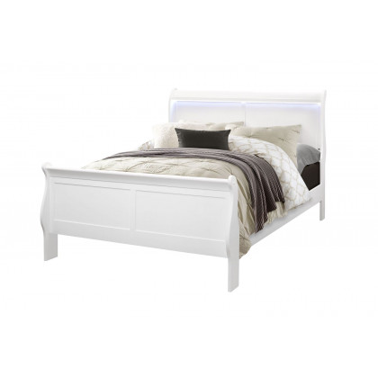 GF Charlie White Full Bed With Led