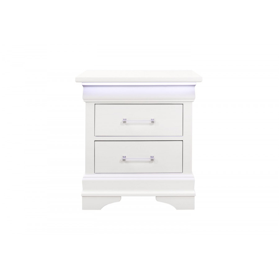GF - Charlie White Nightstand With Led