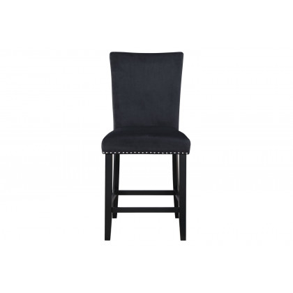 GF - D04BT-WHT + D04BS-BLK White Bar Table + 4 Bar Stools