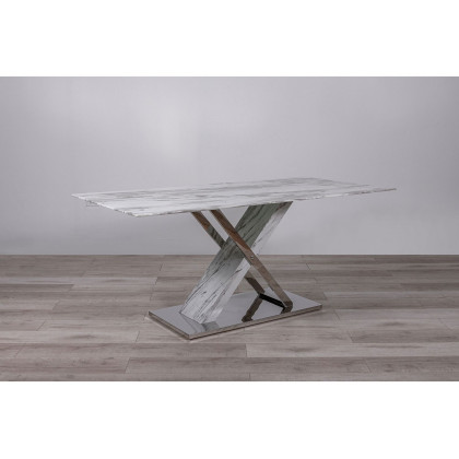 GF D1274DT + D915DC White Dining Table + 4 Dining Chair