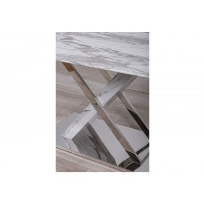 GF D1274DT + D915DC White Dining Table + 4 Dining Chair