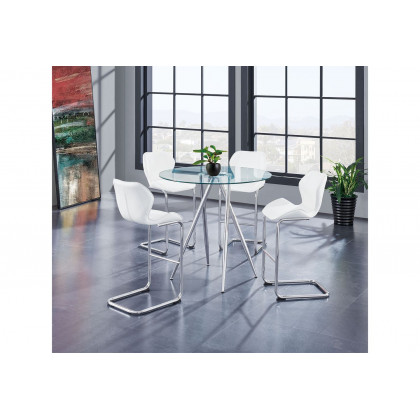 GF D1446BS White Bar Stool