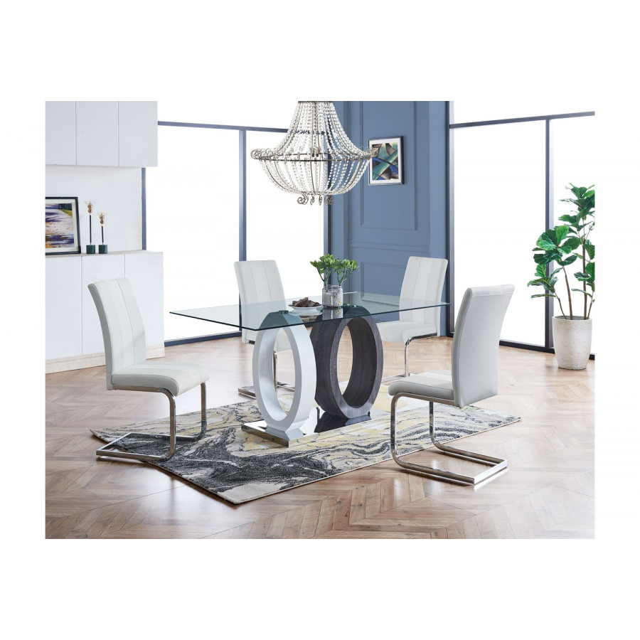 GF D1628DT + D915DC-WH Dining Table + 4 Dining Chair