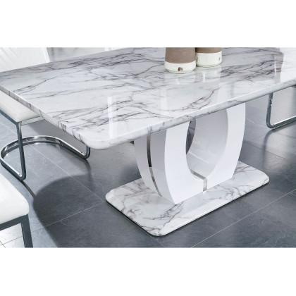 GF D894DT + D1067DC-WH Dining Table + 4 Dining Chair