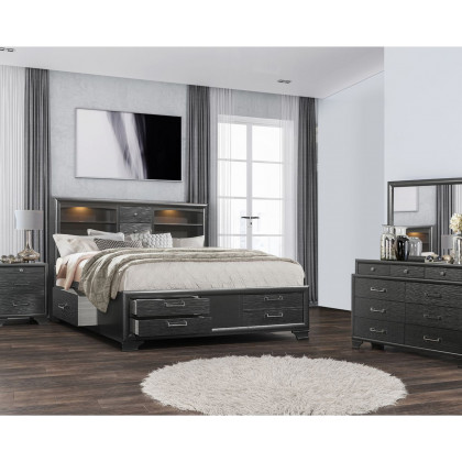 GF Jordyn Gray King Bed Group