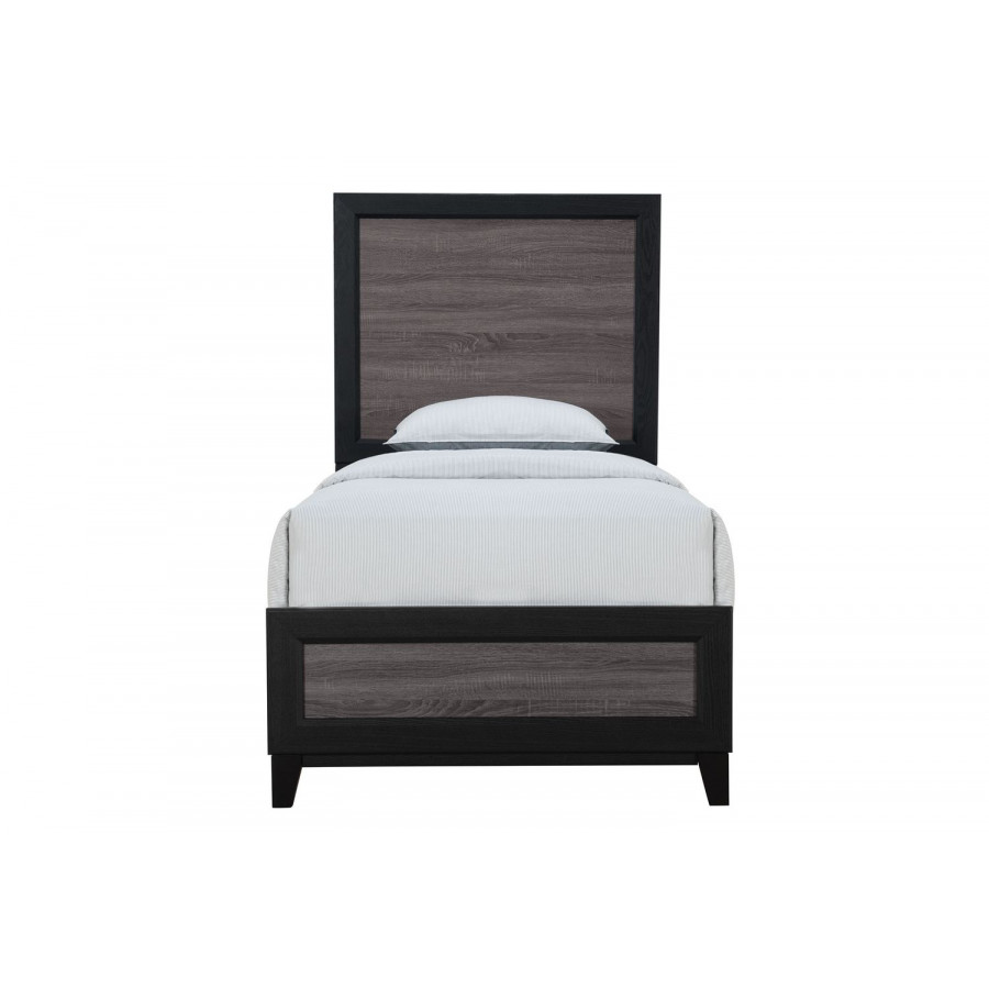 GF Lisbon Gray/Black Youth Twin Bed
