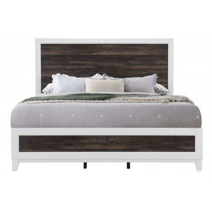 GF Lisbon Oak/White King Bed