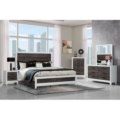 GF Lisbon Oak/White Mirror