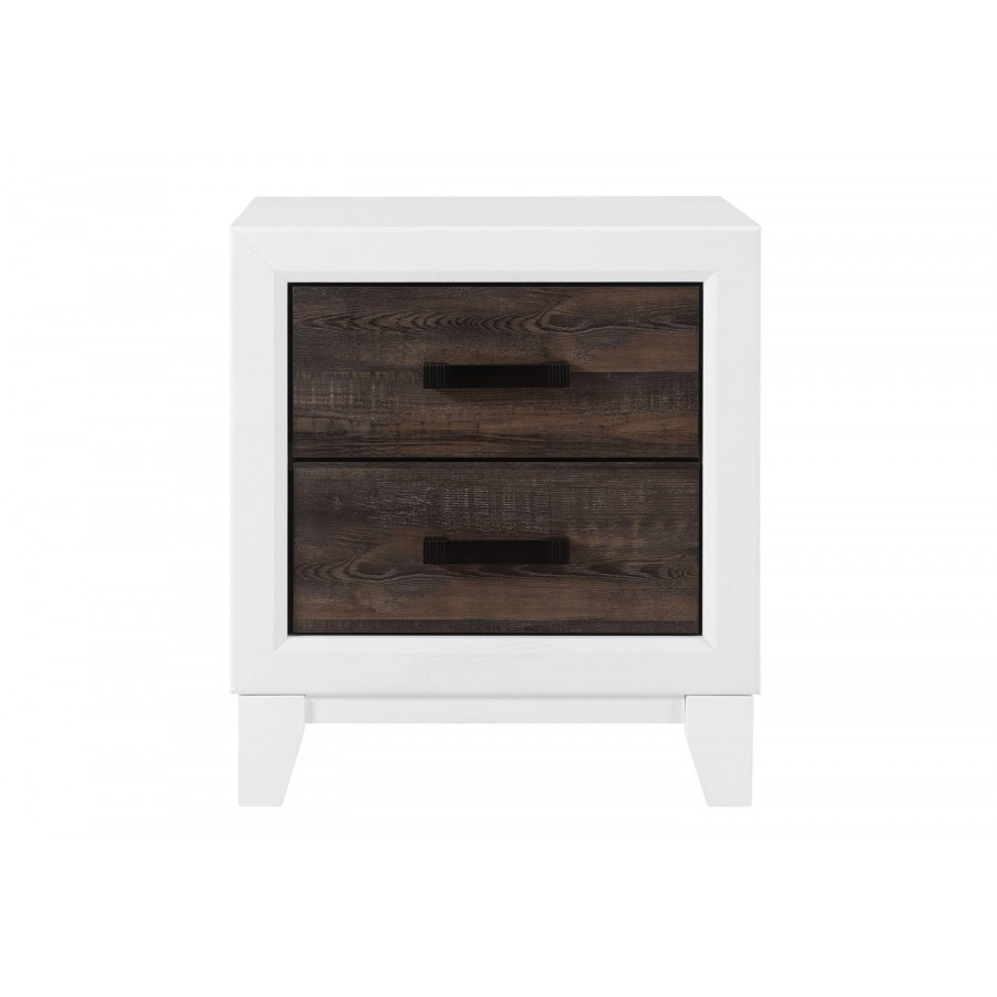 GF Lisbon Oak/White Nightstand