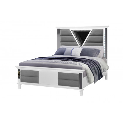 GF Marco Bed With Led 3d Mirror