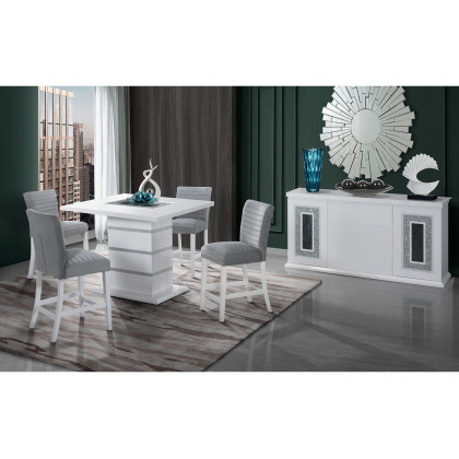 GF Monaco White Bar Table Square Bar Table