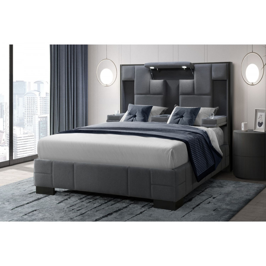 GF Oscar Dark Gray 8 Queen Bed