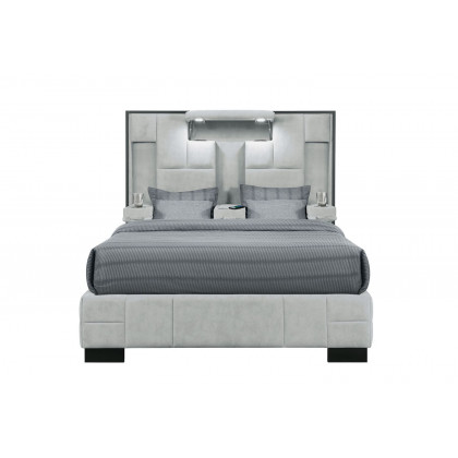 GF Oscar Light Gray Queen Bed