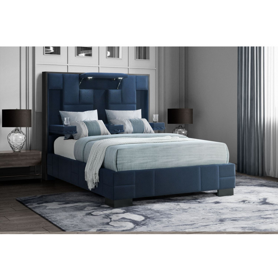 GF Oscar Navy Blue Queen Bed