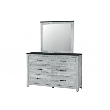 GF Ozark Gray Wash/Charcoal King Bed