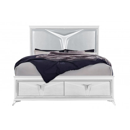 GF Romo White Bed Group With Led