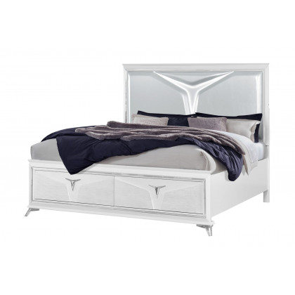 GF Romo White Bed Group With Led